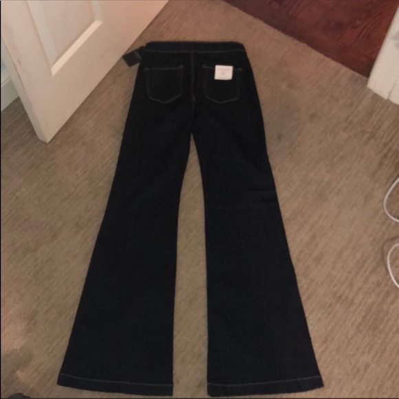 Just Black, High-rise, Dark Denim Flare Jeans - Picture 2 of 3